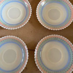 6 pcs Vintage MacEvans Cremax Pastelband Petalware